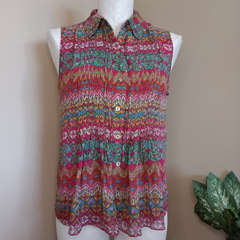Diane von Furstenberg silk blouse sz 6